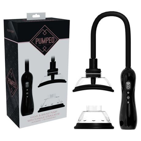 Pumped Women Breast And Vulva Pump With Tongue Stimulator Usb Rechargeable - PUMPS