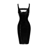 PVC Midi Dress w Front Zipper - Naughty by Nature Adult Store