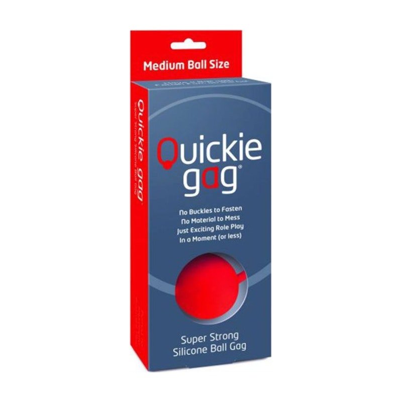 Quickie Gag Medium Ball Red - Adult Toys