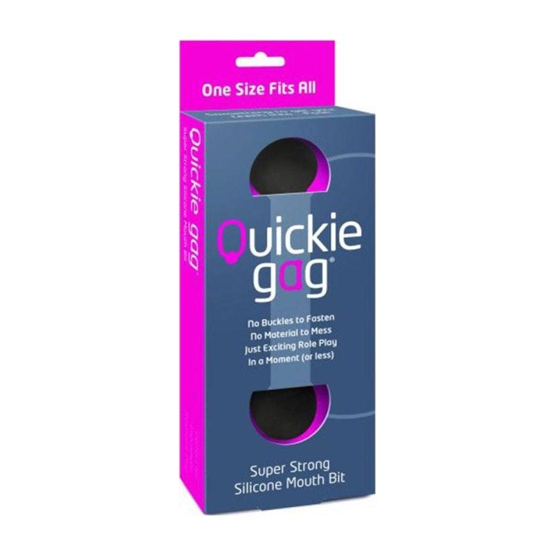 Quickie Gag Mouth Bit Black - Adult Toys