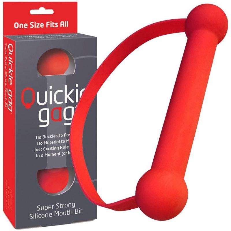 Quickie Gag Mouth Bit Red - Adult Toys