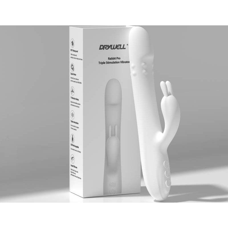 Rabbit Pro Thrusting Vibrator White - Naughty by Nature Adult Store