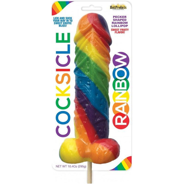 Rainbow Cocksicle Lollipop - Naughty by Nature Adult Store