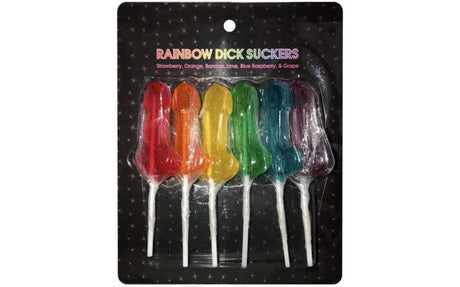 Rainbow Dick Suckers 6 Pc - Naughty by Nature Adult Store