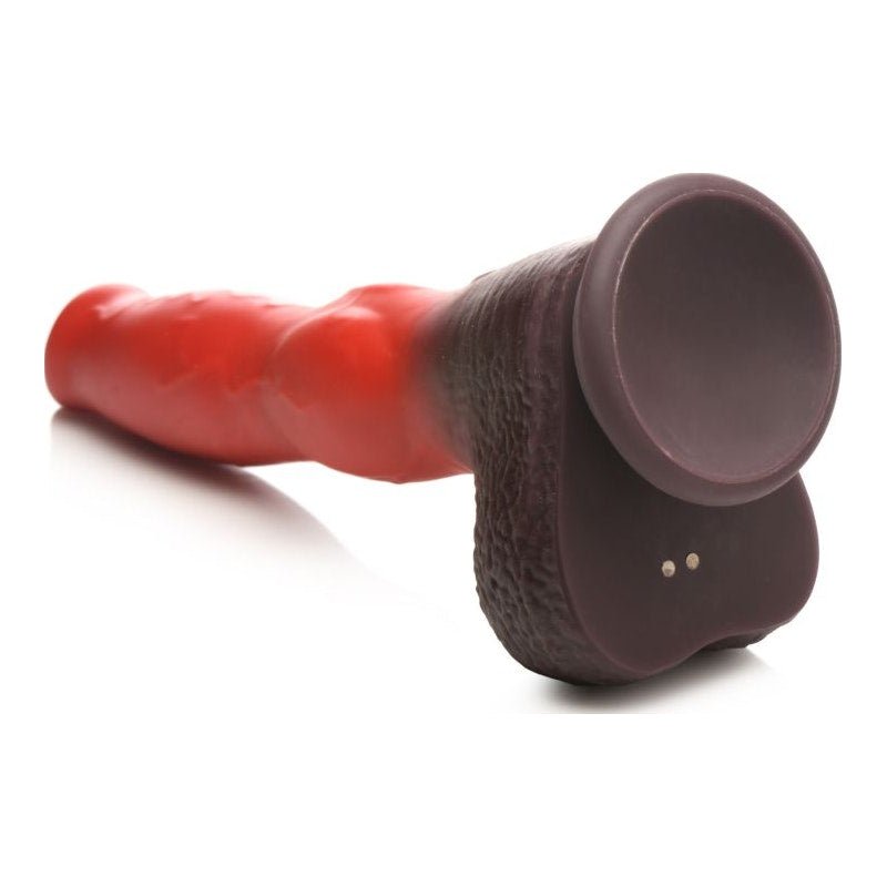 Ramming Hound Thrusting & Vibrating Silicone Dildo - Adult Toys