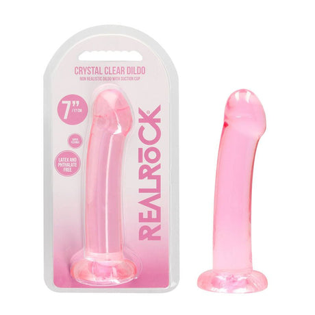 Real Rock Non Realistic Dildo With Suction Cup 17 Cm Pink - DONGS