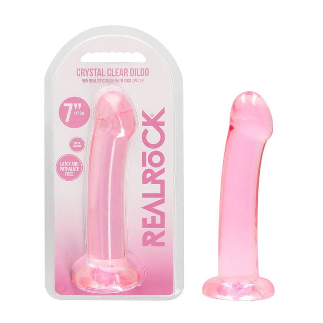 Real Rock Non Realistic Dildo With Suction Cup 17 Cm Pink - DONGS