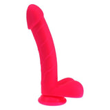 Realistic Cock w Balls Pink - Adult Toys