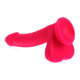Realistic Cock w Balls Pink - Adult Toys
