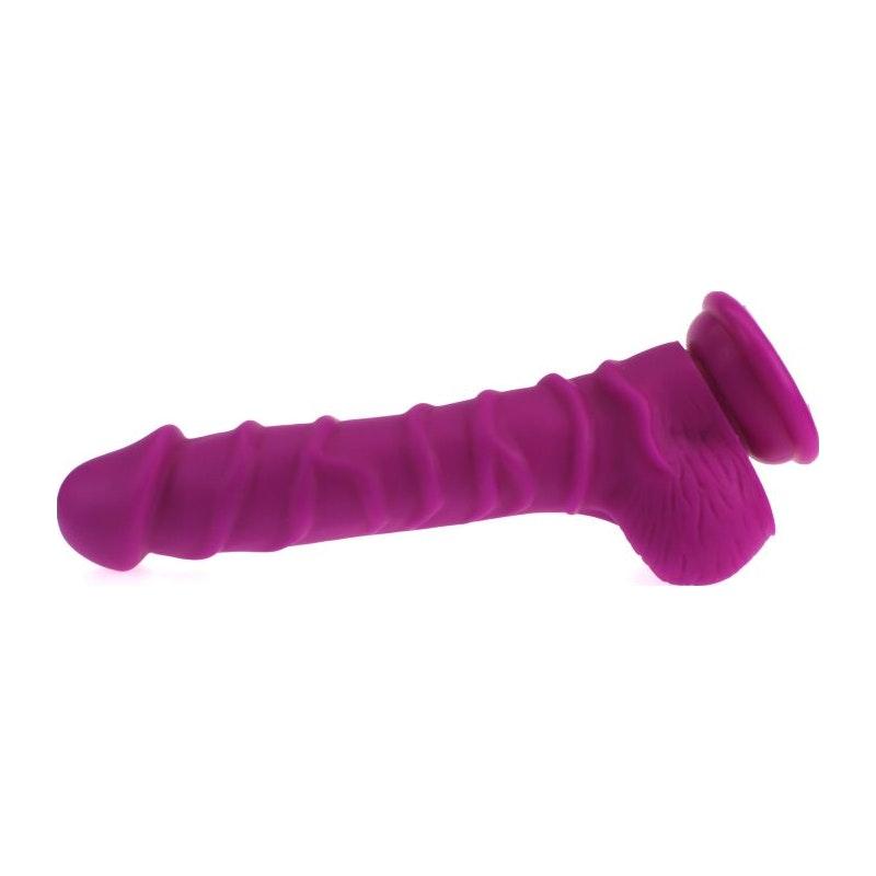 Realistic Dildo Ridged Shaft w Balls Pink - Naughty by Nature Adult Store