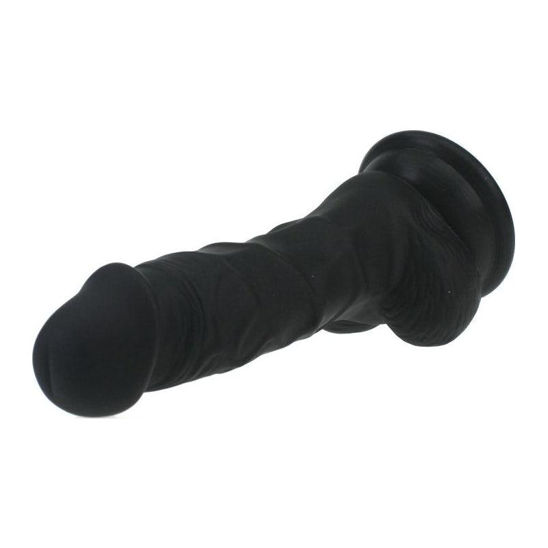 Realistic Dildo Veined Shaft w Balls Black - Naughty by Nature Adult Store