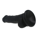 Realistic Dildo Veined Shaft w Balls Black - Naughty by Nature Adult Store