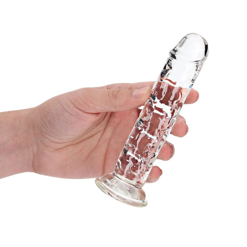 REALROCK 15.5 cm Straight Dildo - Clear - DONGS