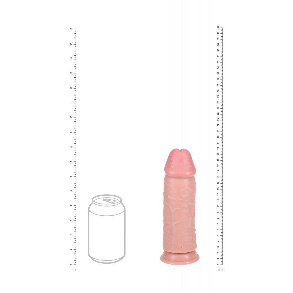 REALROCK 20cm Extra Thick Realistic Dildo with Suction Cup – Flesh - DONGS