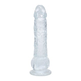 RealRock 5 Inch Crystal Clear Dildo With Balls Realistic Pleasure - DONGS