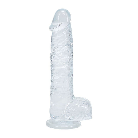 RealRock 5 Inch Crystal Clear Dildo With Balls Realistic Pleasure - DONGS
