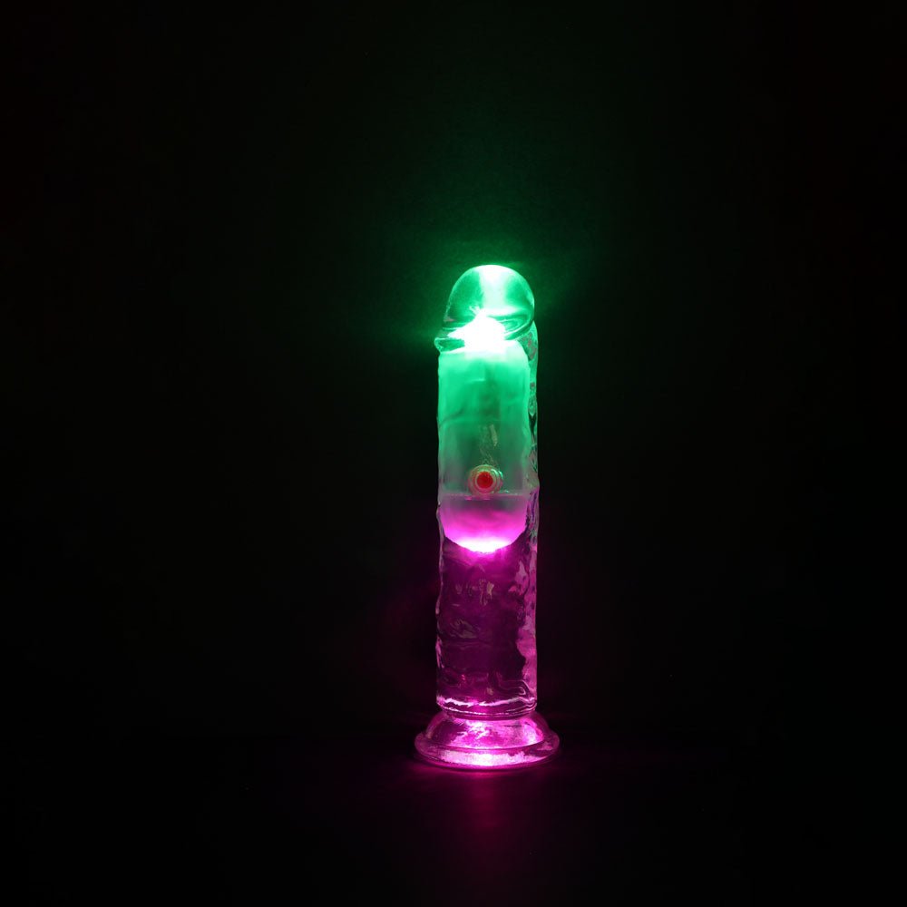 REALROCK 6'' No Balls Wireless Rechargeable LED Vibrating Dong - DONGS