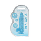 REALROCK 6'' Realistic Dildo With Balls - Blue 15.2 cm Dong - DONGS