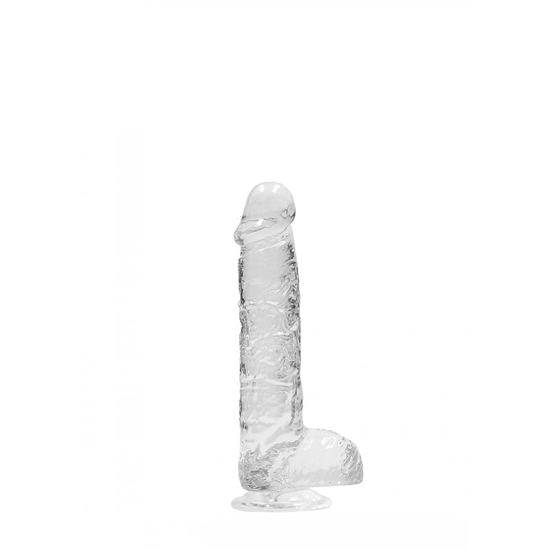 REALROCK 6'' Realistic Dildo With Balls - Clear 15.2 cm Dong - DONGS