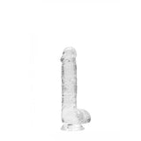 REALROCK 6'' Realistic Dildo With Balls - Clear 15.2 cm Dong - DONGS