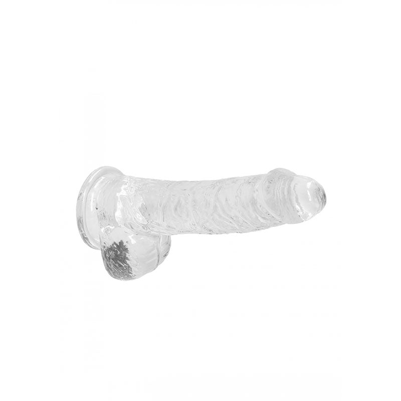 REALROCK 6'' Realistic Dildo With Balls - Clear 15.2 cm Dong - DONGS