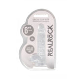 REALROCK 6'' Realistic Dildo With Balls - Clear 15.2 cm Dong - DONGS