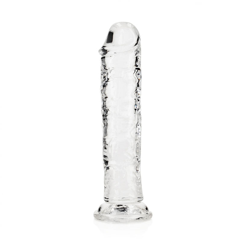 RealRock 7 Inch Straight Clear Dildo with Suction Cup – Shots Toys - DONGS