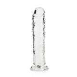 RealRock 7 Inch Straight Clear Dildo with Suction Cup – Shots Toys - DONGS