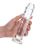 RealRock 7 Inch Straight Clear Dildo with Suction Cup – Shots Toys - DONGS