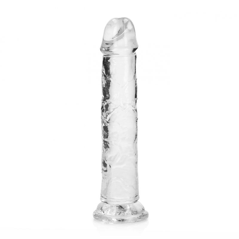 RealRock 7 Inch Straight Clear Dildo with Suction Cup – Shots Toys - DONGS