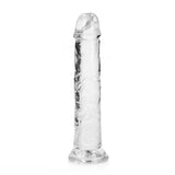 RealRock 7 Inch Straight Clear Dildo with Suction Cup – Shots Toys - DONGS