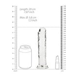 RealRock 7 Inch Straight Clear Dildo with Suction Cup – Shots Toys - DONGS
