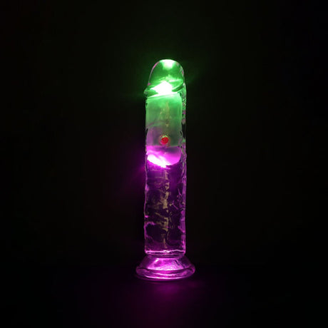 REALROCK 7'' No Balls Wireless Rechargeable LED Vibrating Dong - DONGS