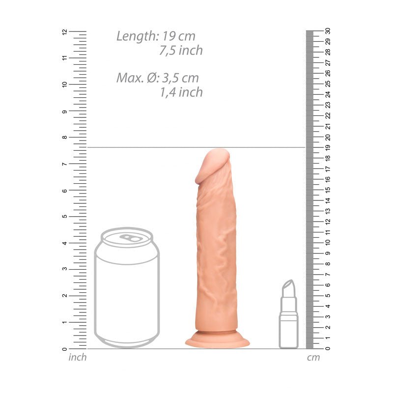 REALROCK 7" Realistic Dildo – Flesh TPE Suction Cup Dong by Shots Toys - DONGS