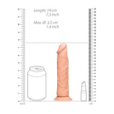 REALROCK 7" Realistic Dildo – Flesh TPE Suction Cup Dong by Shots Toys - DONGS