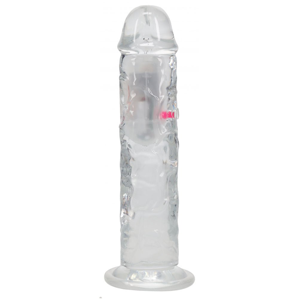 REALROCK 8'' No Balls Wireless Rechargeable LED Vibrating Dong - DONGS