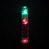 REALROCK 8'' No Balls Wireless Rechargeable LED Vibrating Dong - DONGS