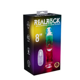 REALROCK 8'' No Balls Wireless Rechargeable LED Vibrating Dong - DONGS