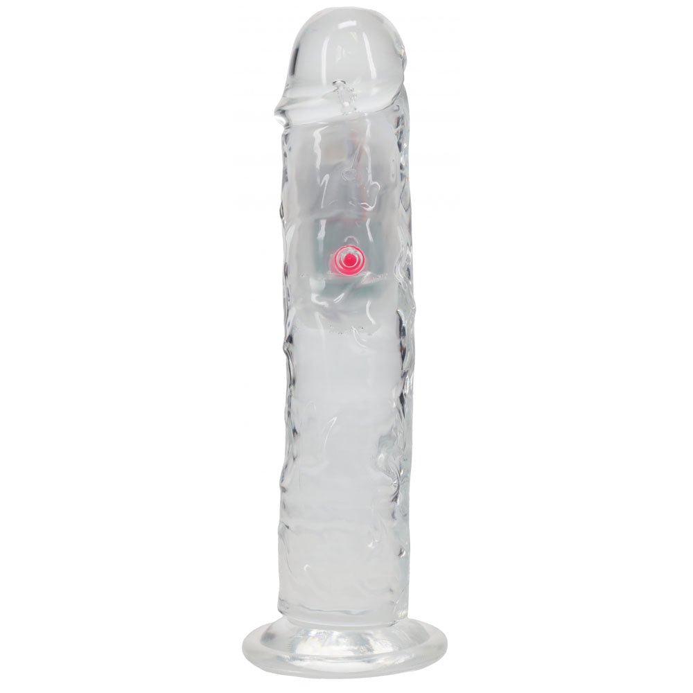 REALROCK 8'' No Balls Wireless Rechargeable LED Vibrating Dong - DONGS