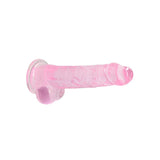 REALROCK 8'' Realistic Dildo With Balls - Pink 20.3 cm Dong - DONGS