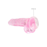 REALROCK 8'' Realistic Dildo With Balls - Pink 20.3 cm Dong - DONGS