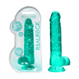 REALROCK 8'' Realistic Dildo With Balls - Turquoise - DONGS