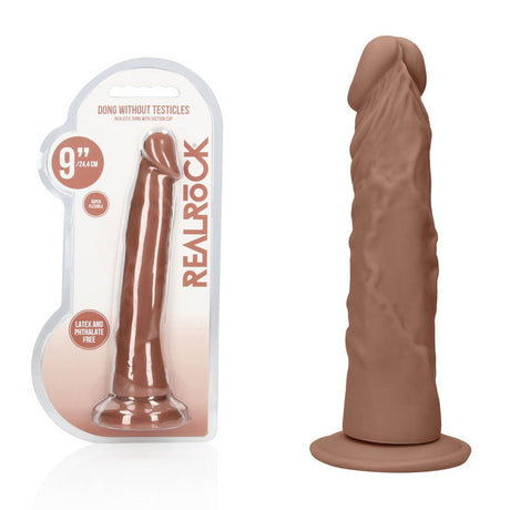 RealRock 9 Inch Realistic Dildo Tan 22.9 Cm Dong Toy - DONGS