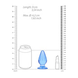 REALROCK Blue Anal Plug – 9cm TPE Butt Plug with Suction Cup Base - Anal Toys