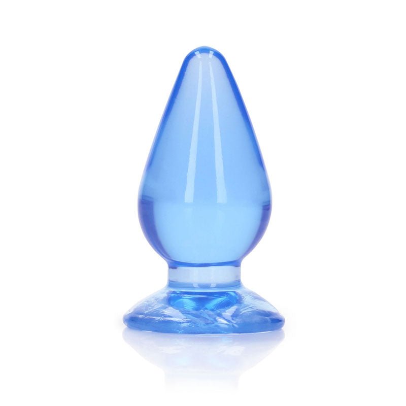 REALROCK Blue Anal Plug – 9cm TPE Butt Plug with Suction Cup Base - Anal Toys