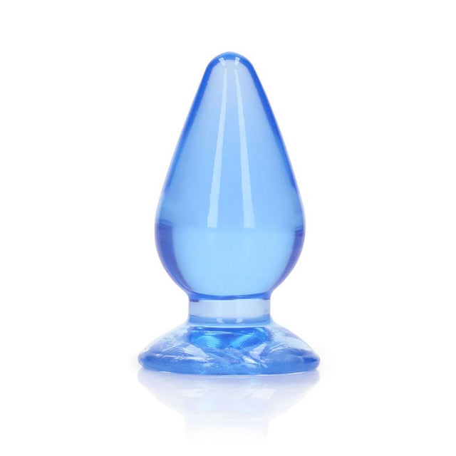 REALROCK Blue Anal Plug – 9cm TPE Butt Plug with Suction Cup Base - Anal Toys