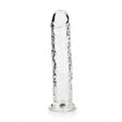 REALROCK Crystal Clear Straight Dildo – 25cm Suction Cup Dong - DONGS