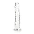 REALROCK Crystal Clear Straight Dildo – 31 cm Suction Cup Dong - DONGS