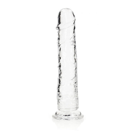 REALROCK Crystal Clear Straight Dildo – 31 cm Suction Cup Dong - DONGS