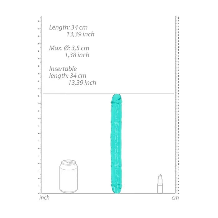 RealRock Double Dong Turquoise Sex Toy 14inch - DONGS